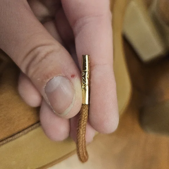 MICHAEL KORS Tan Suede Lace-Up Booties Sz 9.5 Platform High Heels - Picture 9 of 12